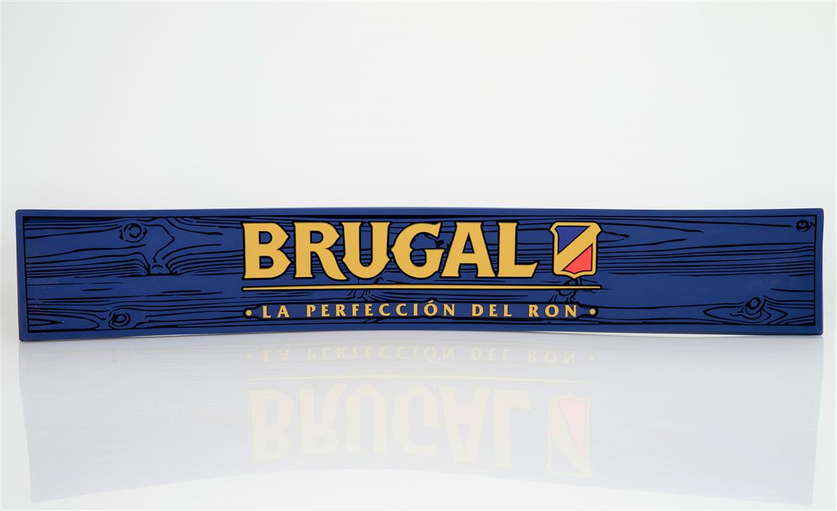 Brugal Rum Bar Mat Drip Mat Bar Accessories Blue/Gold 60 x 9 x 1