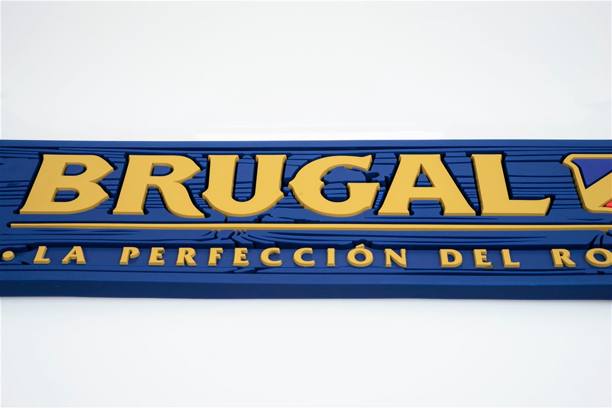 Brugal Rum Bar Mat Drip Mat Bar Accessories Blue/Gold 60 x 9 x 1 – View 2