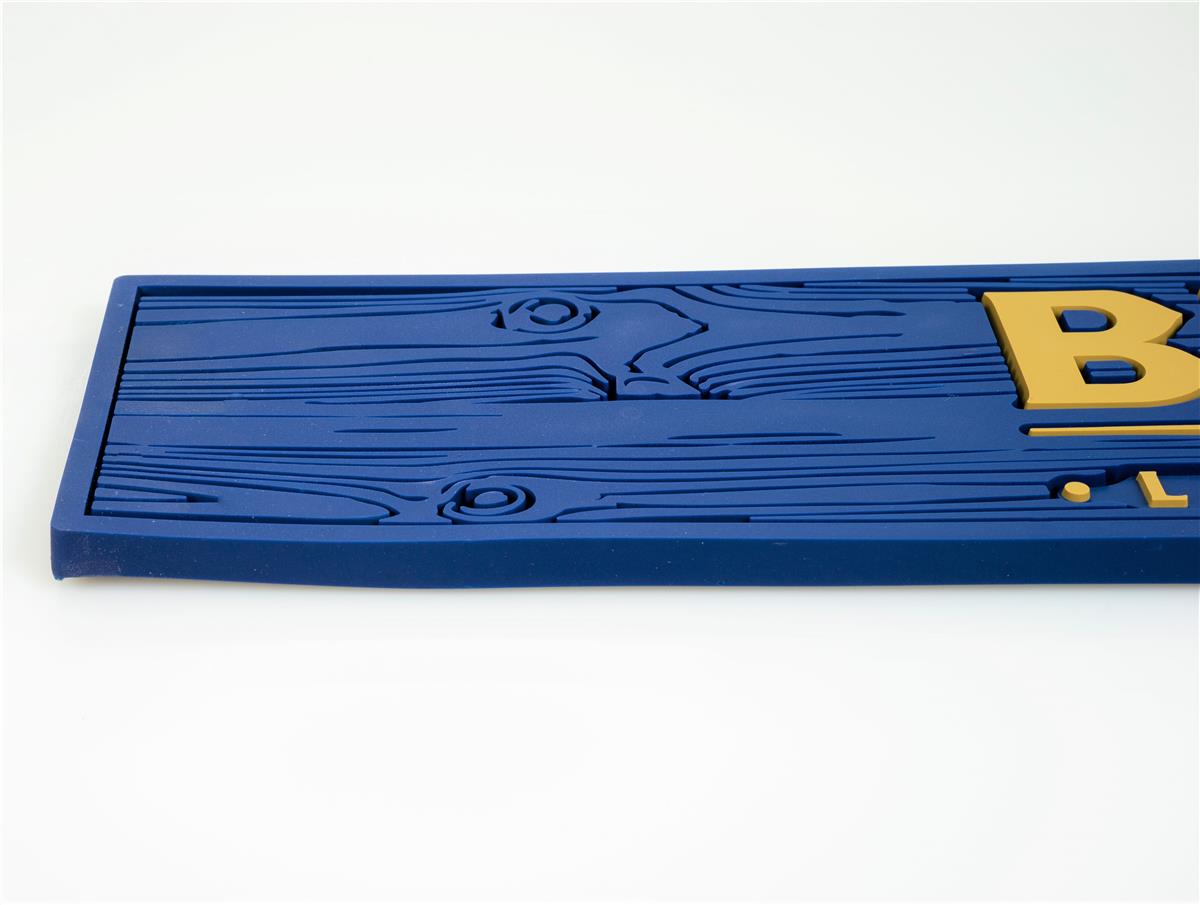 Brugal Rum Bar Mat Drip Mat Bar Accessories Blue/Gold 60 x 9 x 1 – View 4