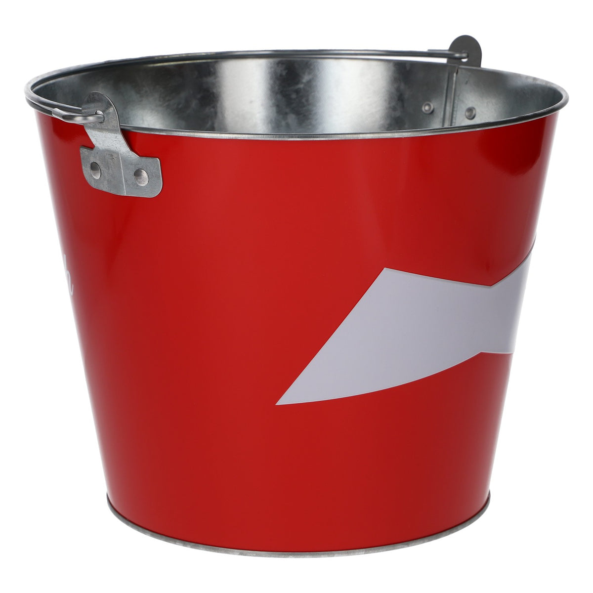 Budweiser Beer Ice Bucket, 23.5 Diameter, New, Metal, Red – View 2
