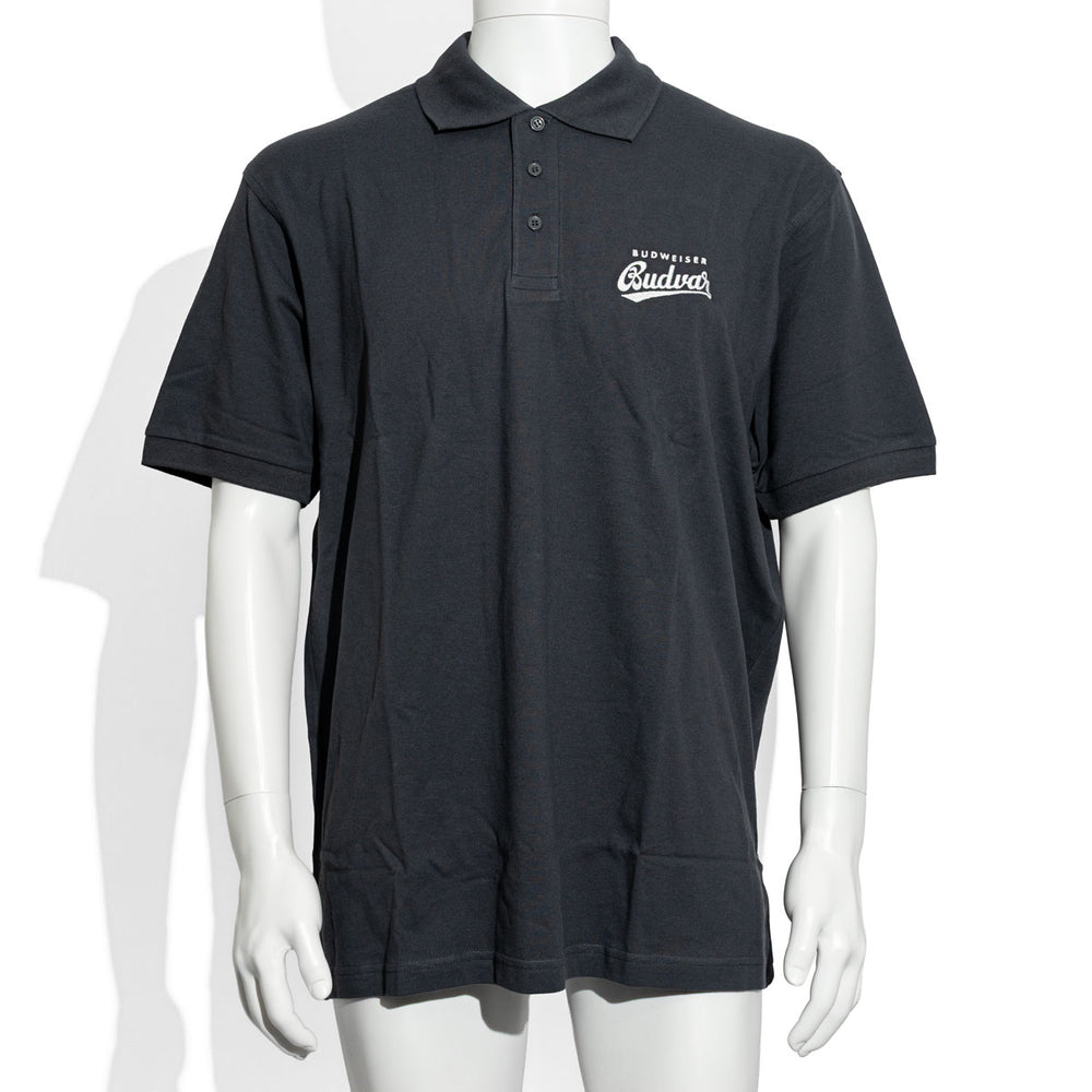 Budweiser Beer Shirt Polo Size XL Waiter's Shirt Waiter's Shirt Service Shirt Unisex Gray/Black