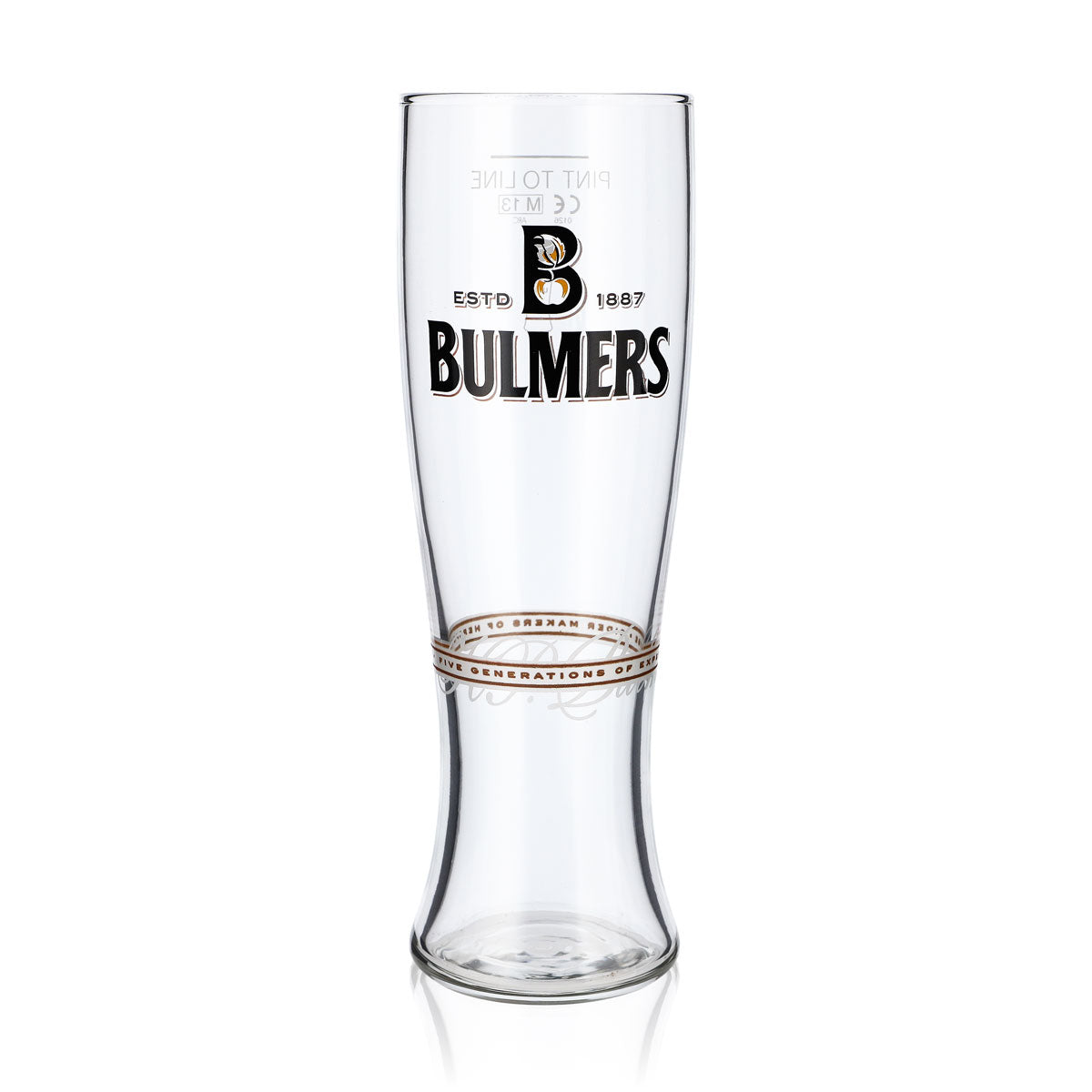 Bulmers Cider Glasses 0.63l Cider Glasses Pint Glass Mug "Pint to Line"