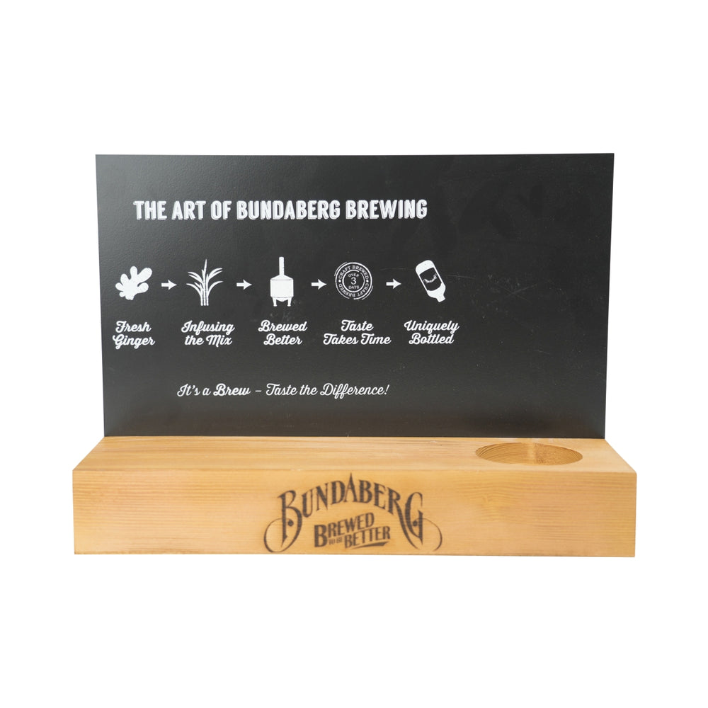 Bundaberg Ginger Beer Display Stand Glorifier Wooden Bar Show Advertising Bottle