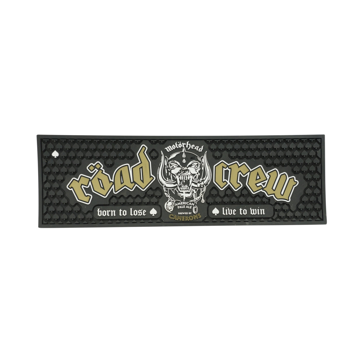 Cameron's Beer Bar Mat 50x16 Black Motörhead Glasses Drip Runner Rubber