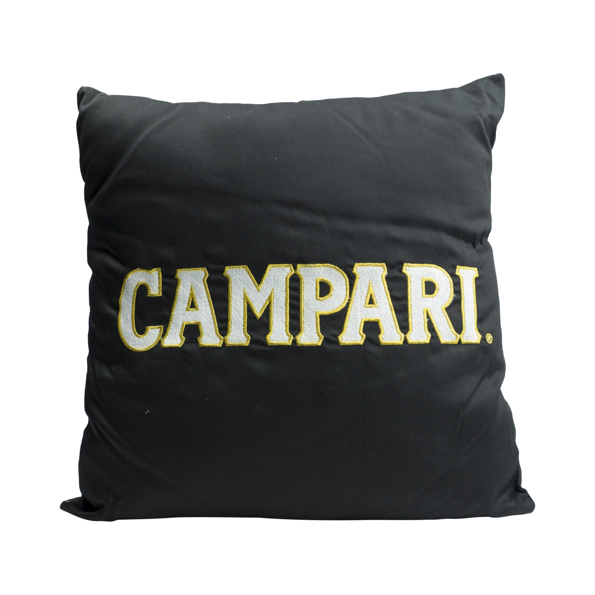 Campari cushion, black fabric, aperitif lounge sofa chair, decorative cocktail couch bar