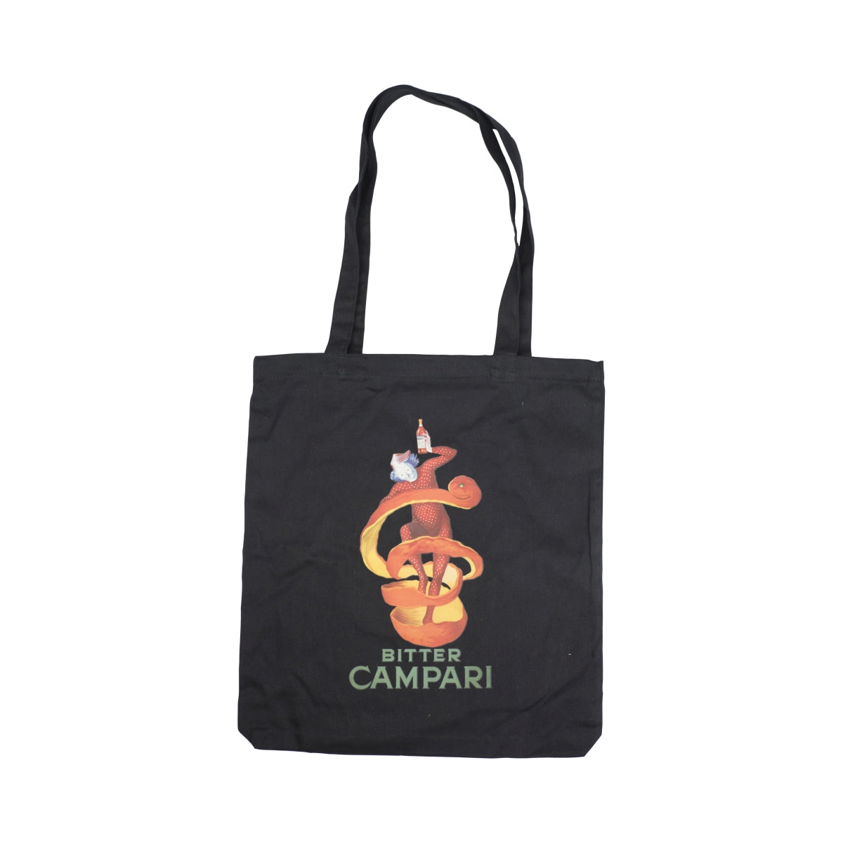 Campari liqueur jute bag, black, clown, L'Aperitivo bag, shopping bag