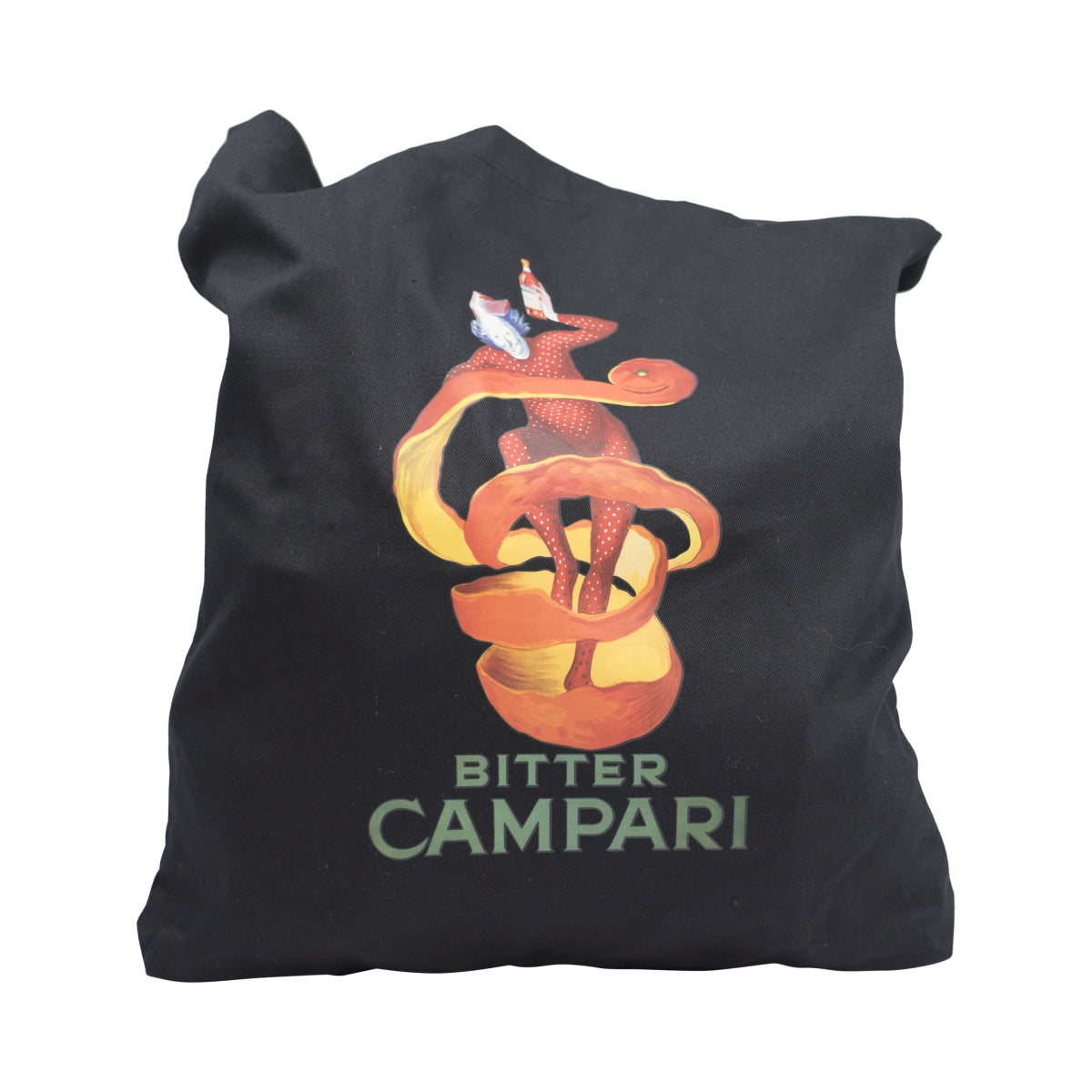 Campari liqueur jute bag, black, clown, L'Aperitivo bag, shopping bag – View 3