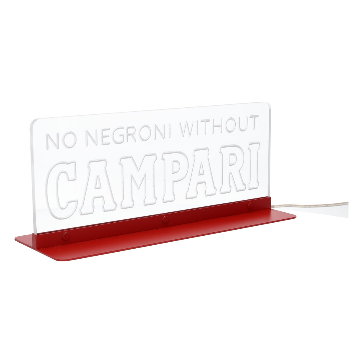 Campari liqueur LED neon sign "No Negroni Without Campari" – View 3