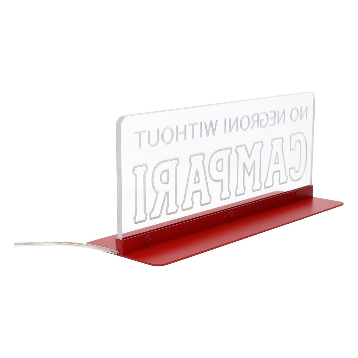 Campari liqueur LED neon sign "No Negroni Without Campari" – View 4
