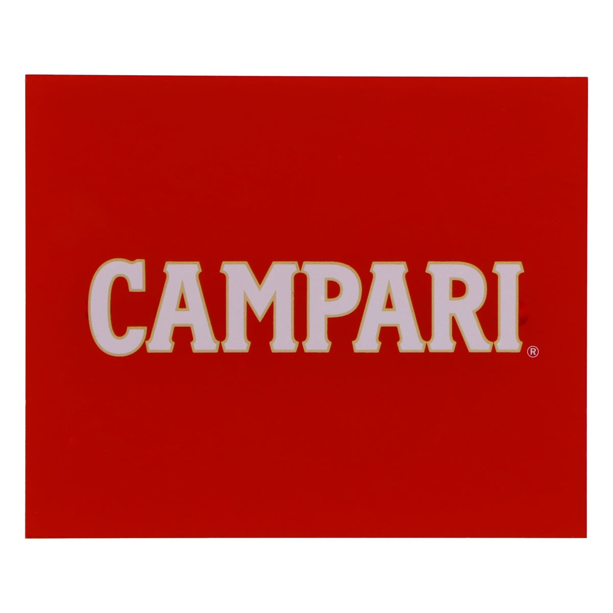 Campari liqueur coaster Glass coaster white lettering red – View 2