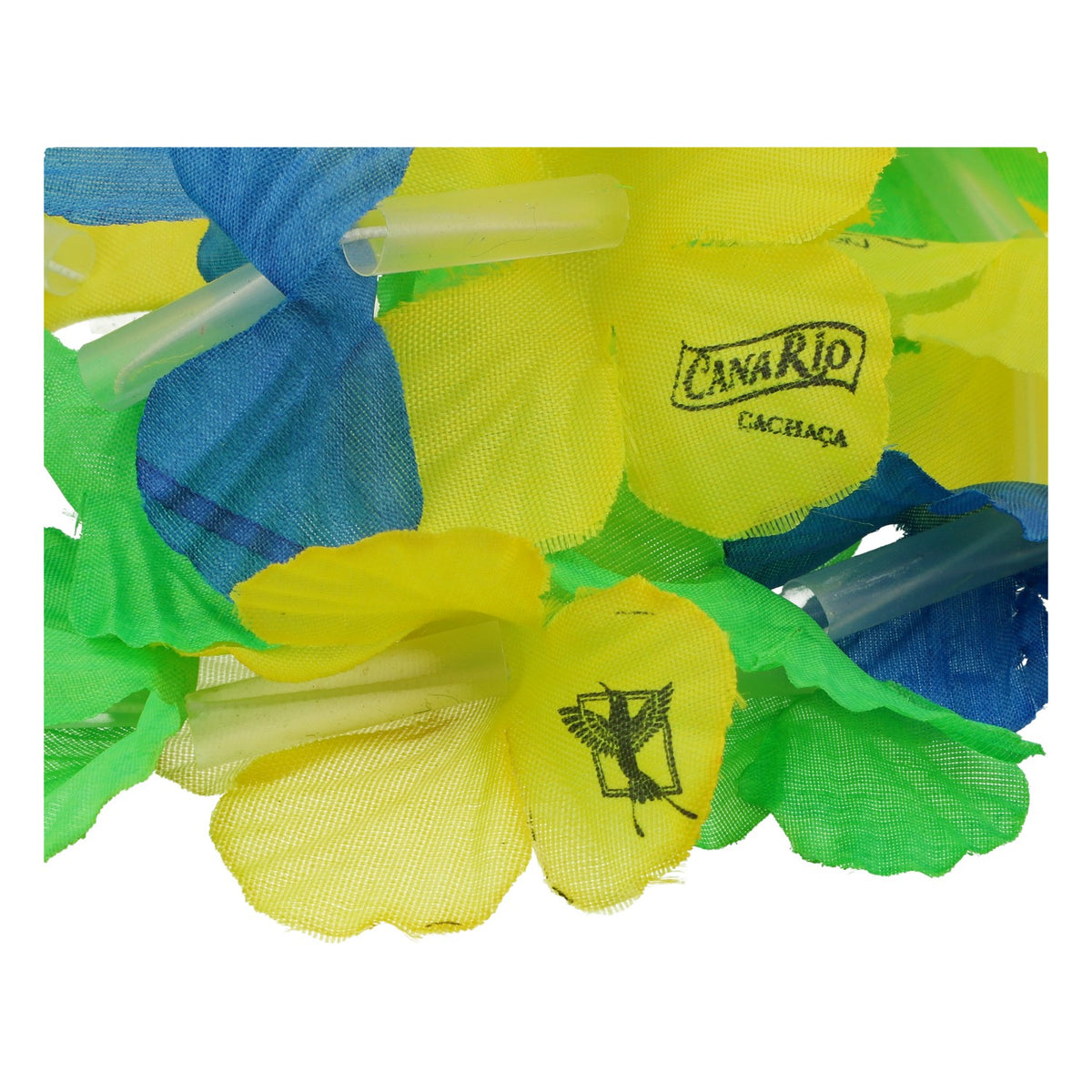 Canario Rum Necklace, Floral Necklace, Brazilian Style, Yellow, Green, Blue, Party Decor – View 2