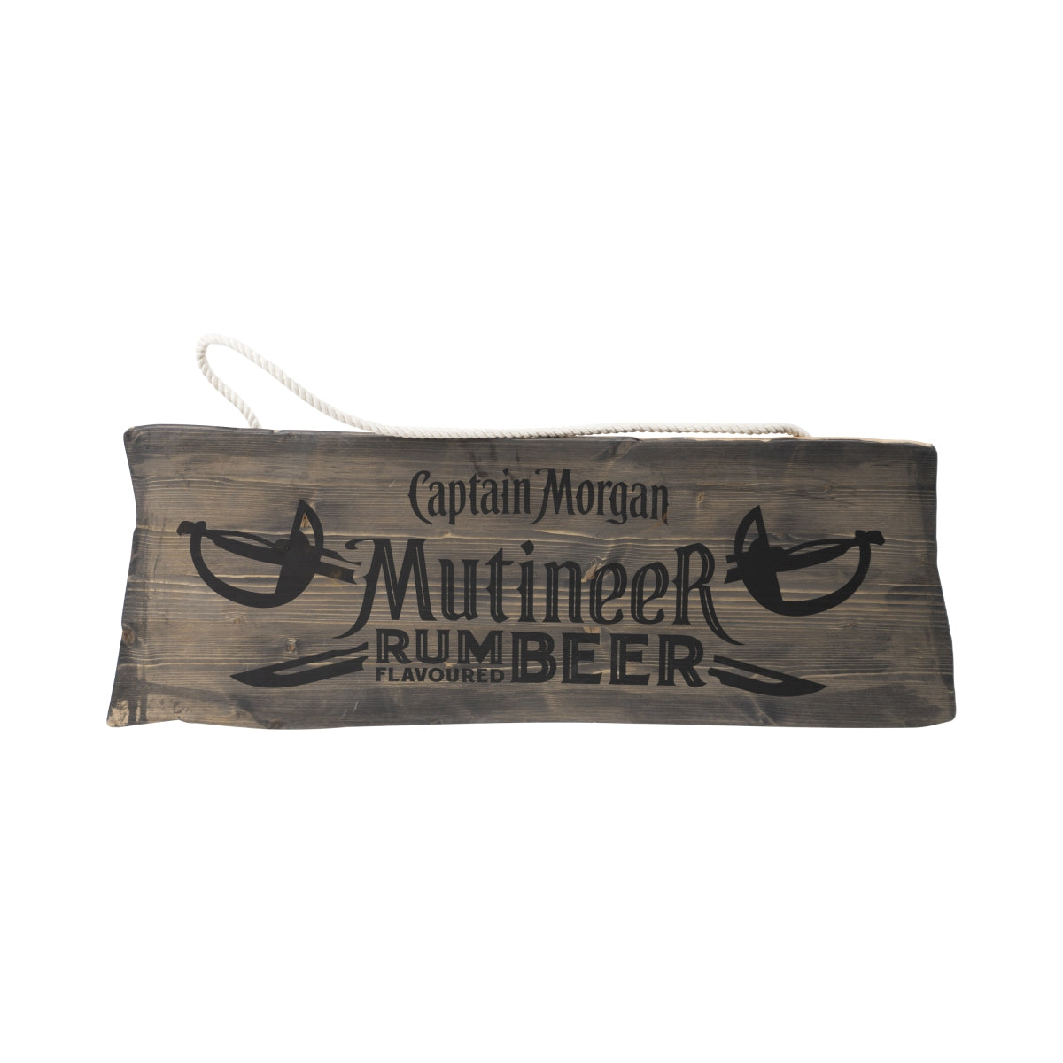Captain Morgan Rum Sign 80x28cm Wood with Cord "Mutineer" Beer Decoration Bar