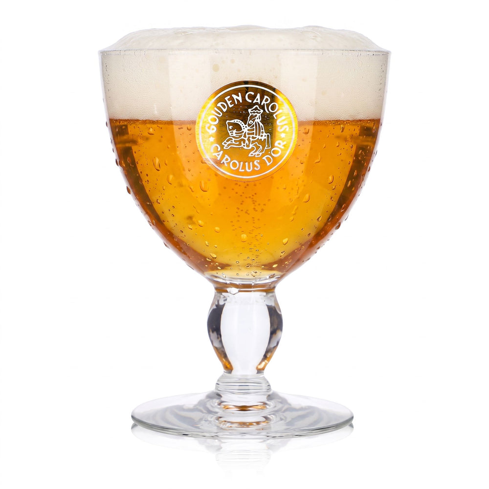 Carolus Beer Glass 0.47 L Goblet with Golden Logo