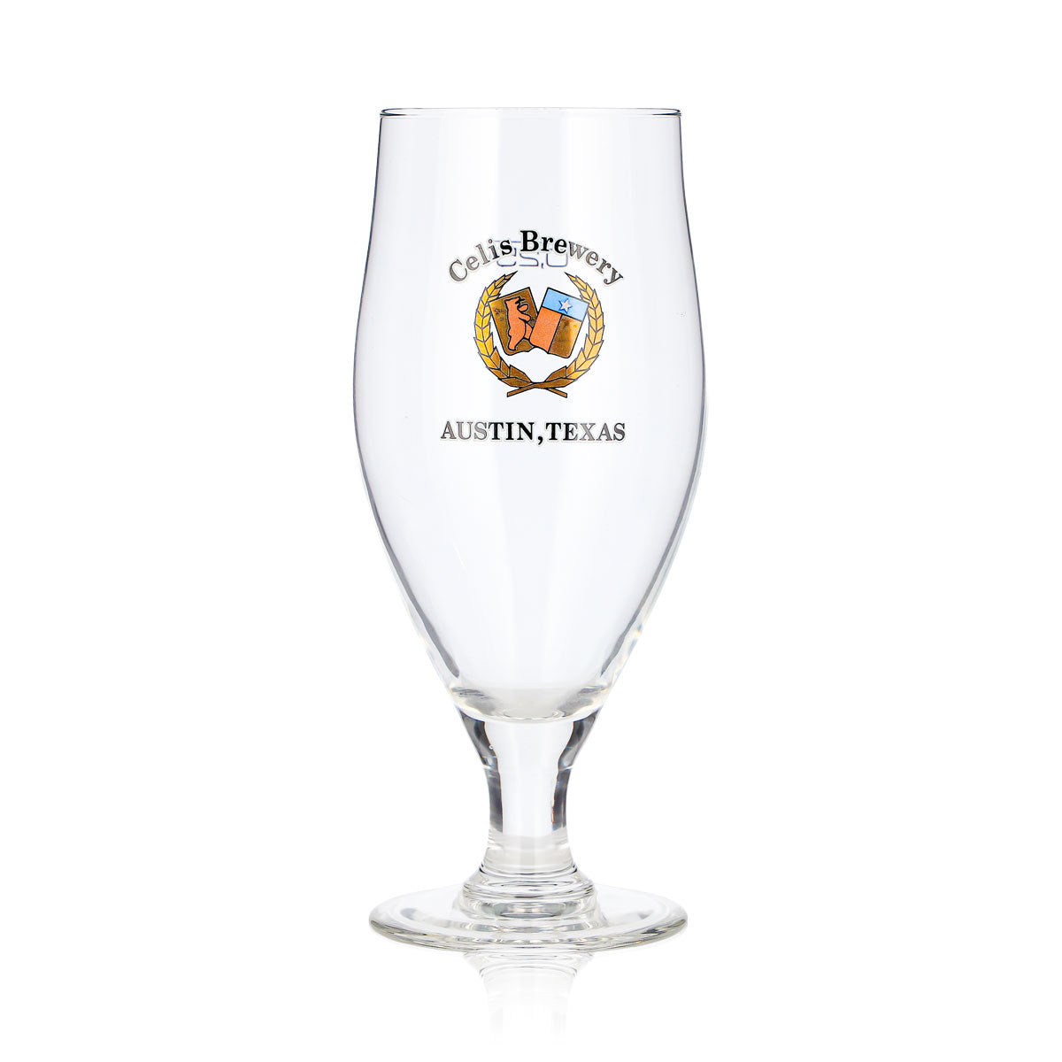 Celis Brewery Beer Glass, 0.25 L, Austin, Texas, Bronze Logo