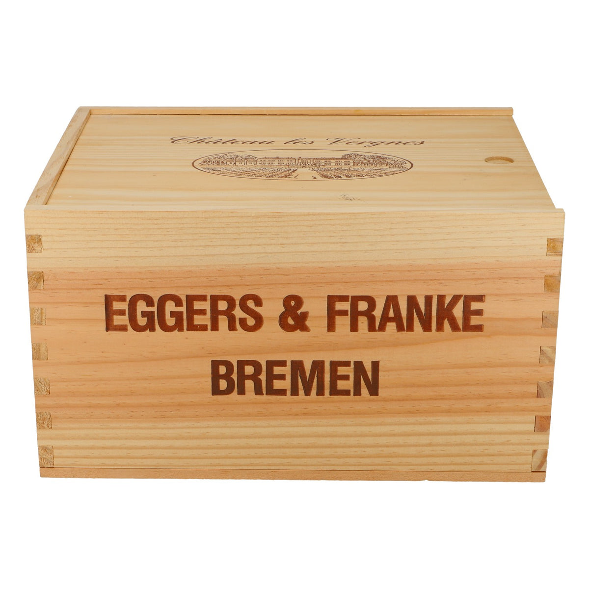 Chateau les Vergnes Wine Wooden Box Home Decor 33x27x18.5 cm – View 2