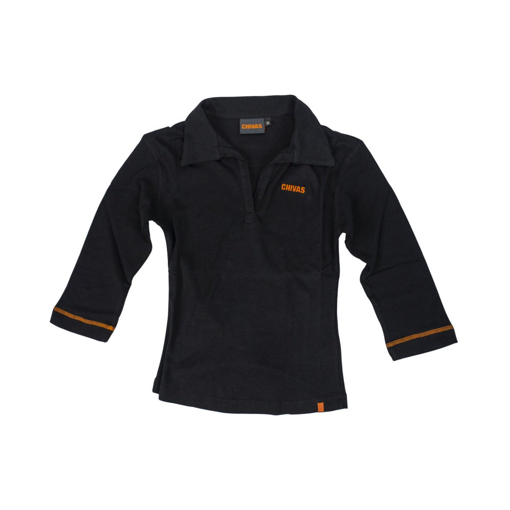 Chivas Regal Shirt Polo Shirt Girly Shirt Size M Long Sleeve Black Logo Embroidery