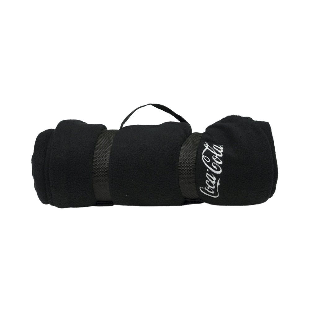 Coca Cola Blanket Polyester Closure Fleece Outdoor Festival Picnic Snuggle