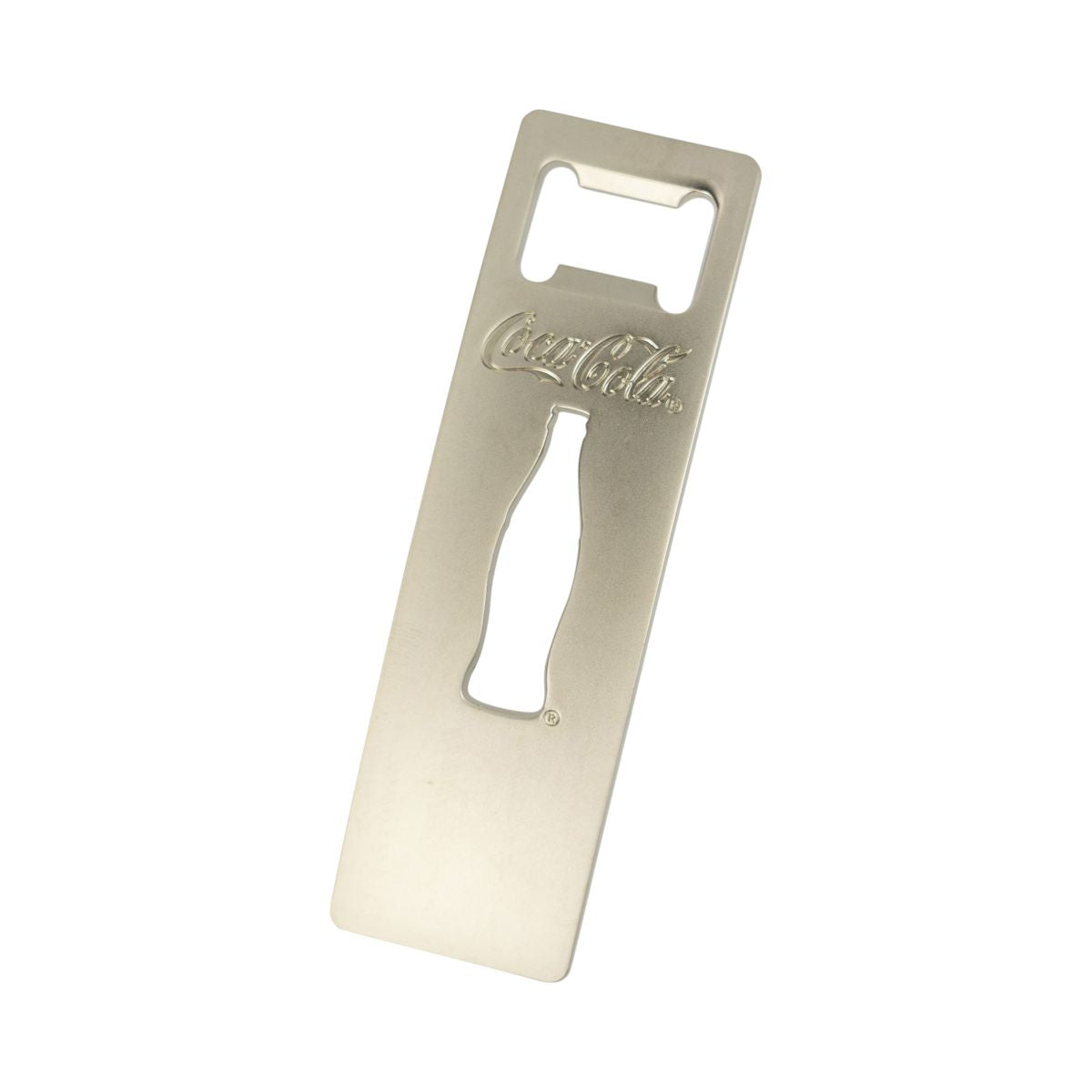 Coca Cola bottle opener, bottle opener, bottle cap opener, silver metal bar tool