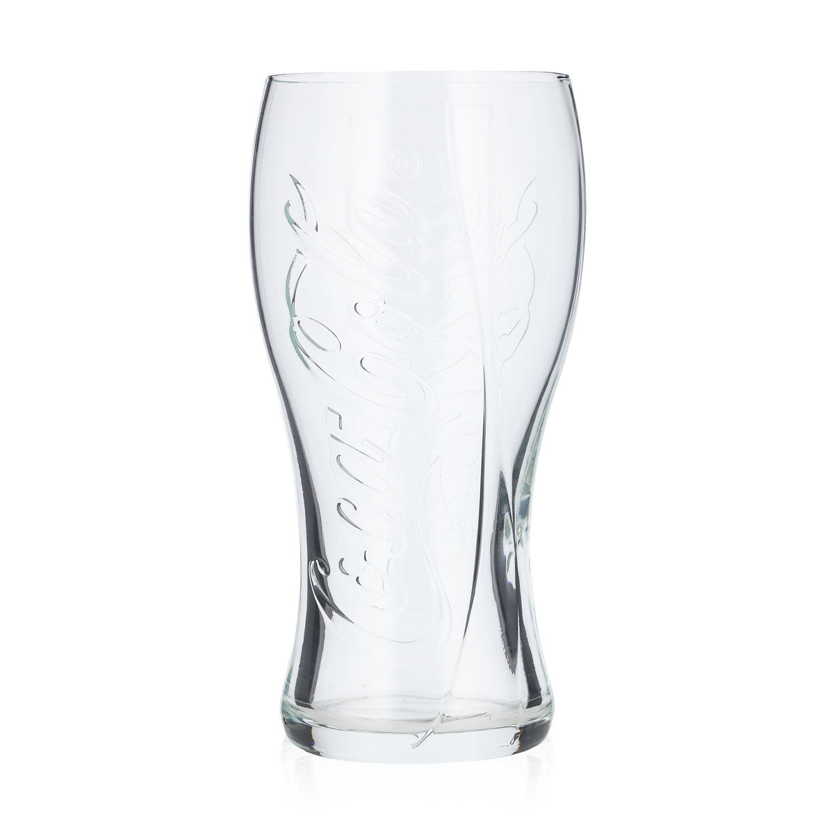 Coca Cola glass 0.3l contour curve cup with vertical relief print logo Drinks glasses – View 3