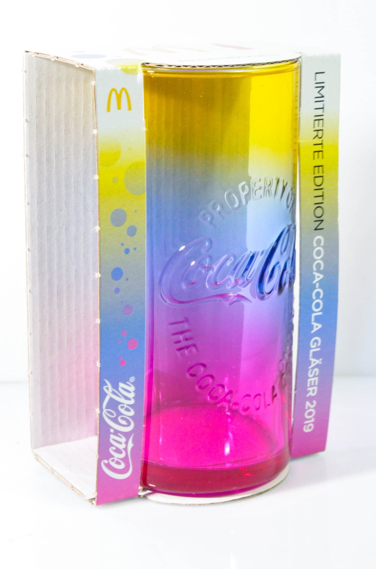 Coca Cola Glasses Contour Rainbow Glass Edition 2019 McDonald's – View 3