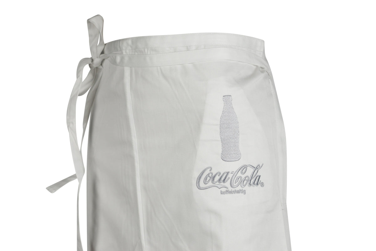 Coca Cola waiter apron, waist tie, long pockets, catering, bistro service – View 2