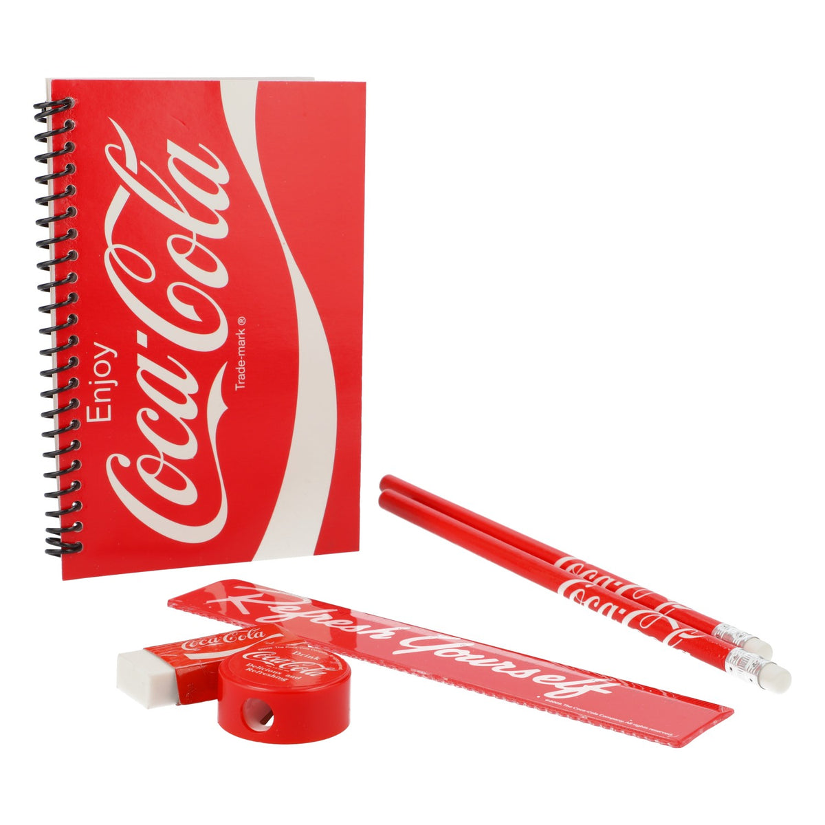 Coca Cola 6-piece writing set Pens Pencil case Back to school, school beginners