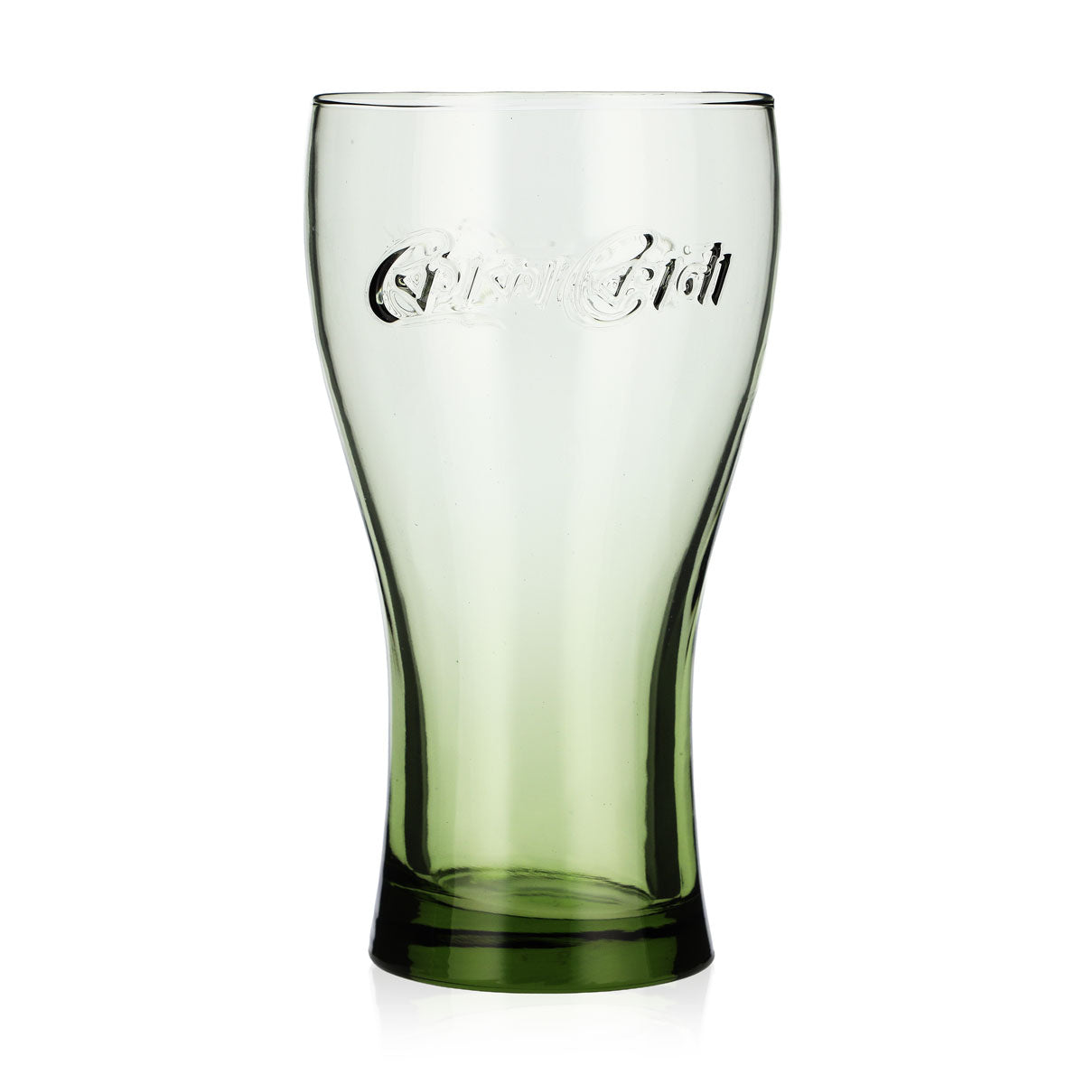 Coca-Cola Soft Drink Glass, 0.36 L, Contoured Glass, Olive Green, McDonald's, Bengali – View 3