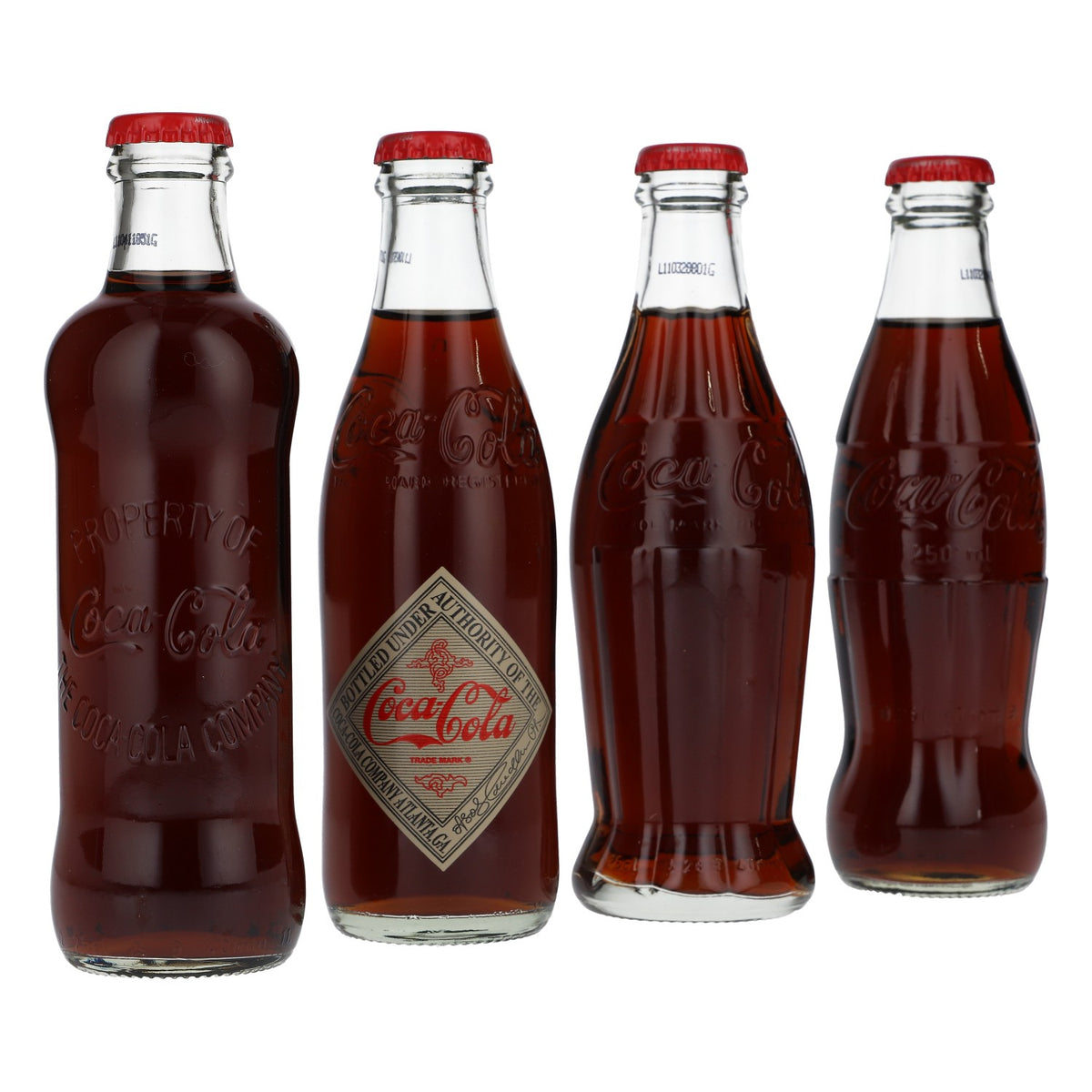 Coca Cola Soft Drink Collector's Set 125 Years of Joy! 4 Bottles – View 3