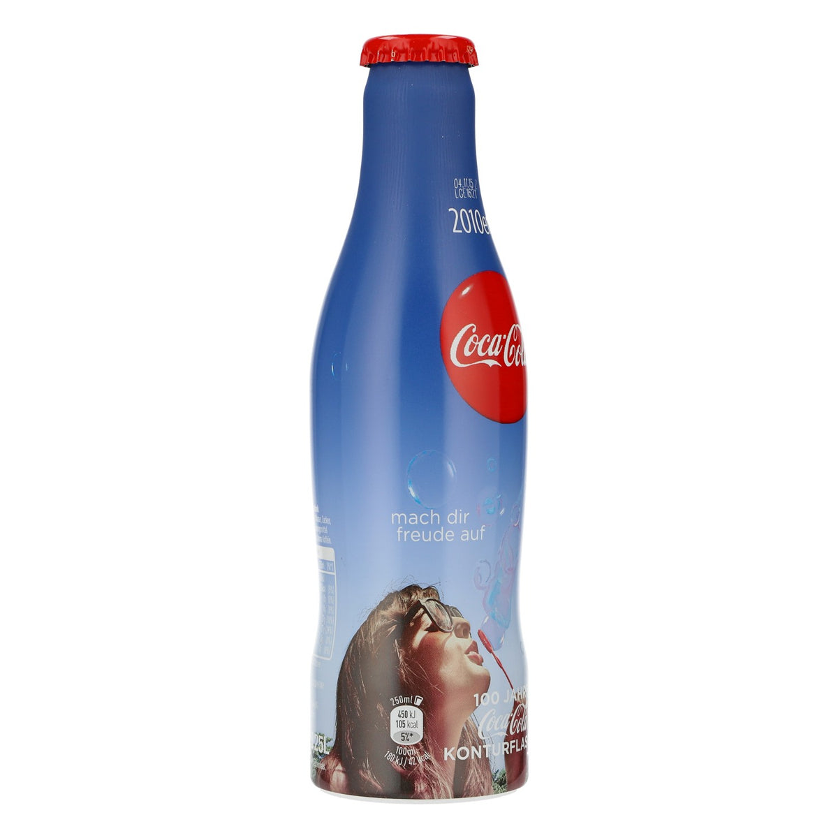 Coca Cola soft drink display bottle 2010 collector's edition 100 years  decorative bottle – View 2