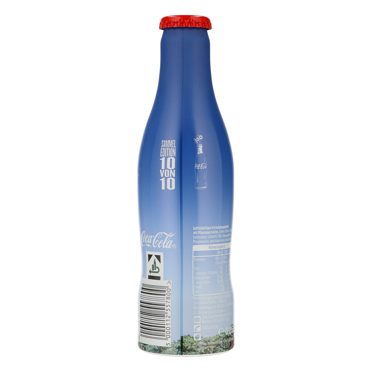 Coca Cola soft drink display bottle 2010 collector's edition 100 years  decorative bottle – View 3