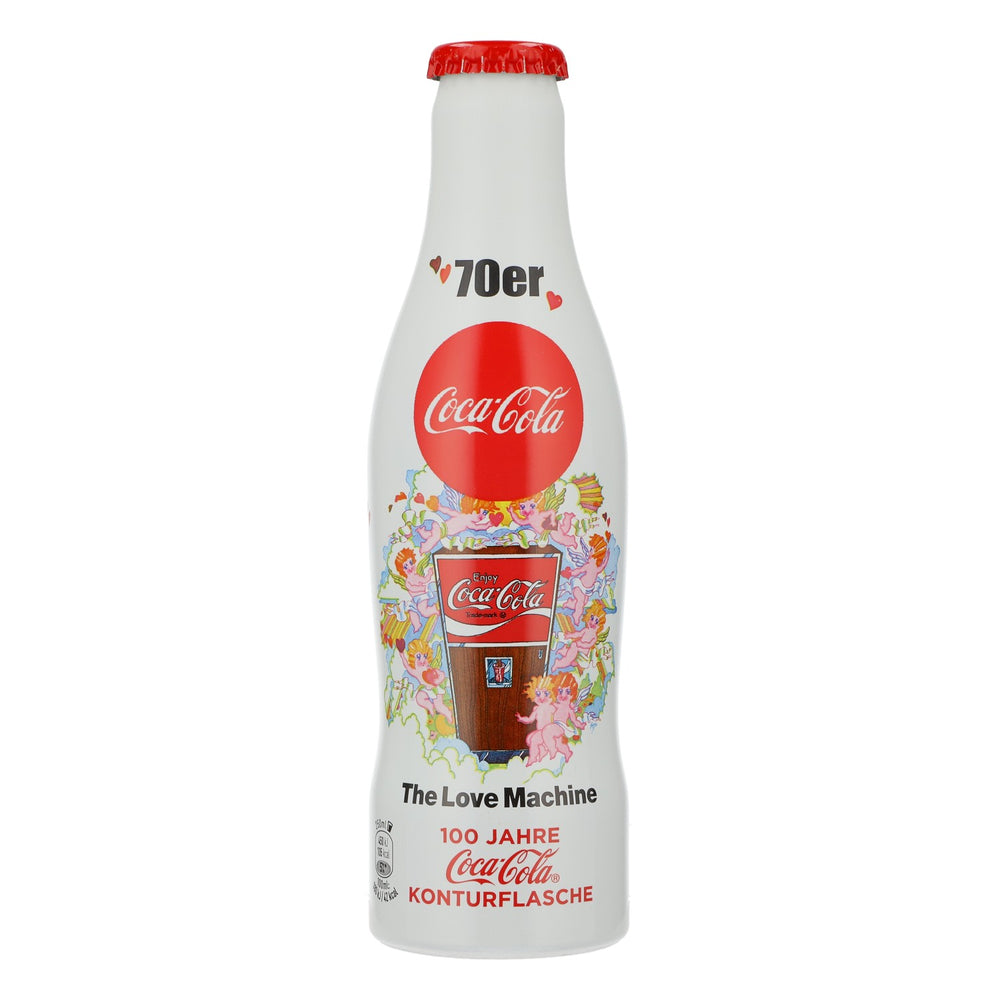 Coca Cola soft drink display bottle, 1970s collector's edition, 100 years decorative bottle