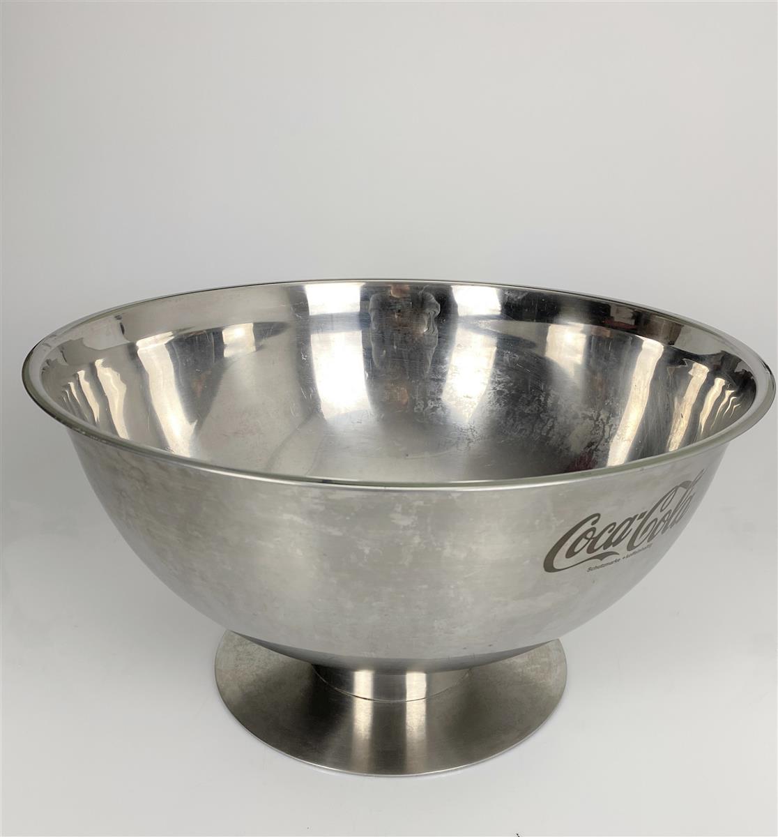 Coca Cola soft drinks bottle cooler ice cube tray metal bowl silver used – View 3