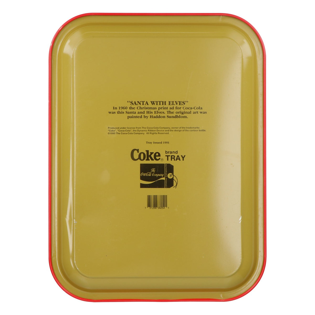 Coca Cola Christmas tray Serving tray made of metal Original USA – View 2