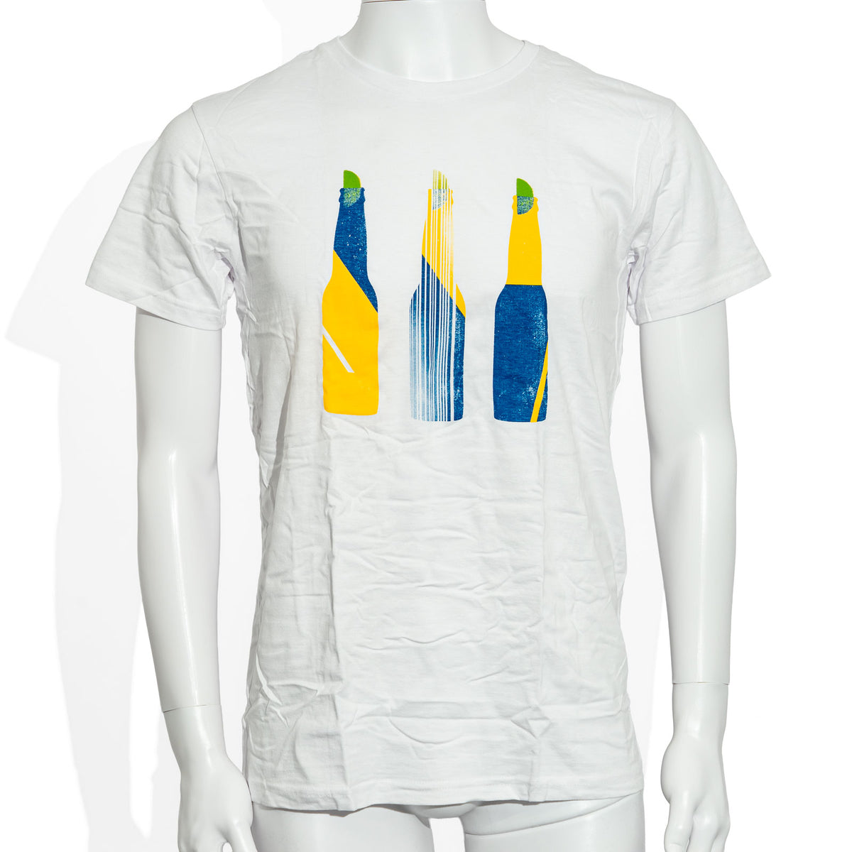 Corona Beer Glass Size M White Cotton T-Shirt