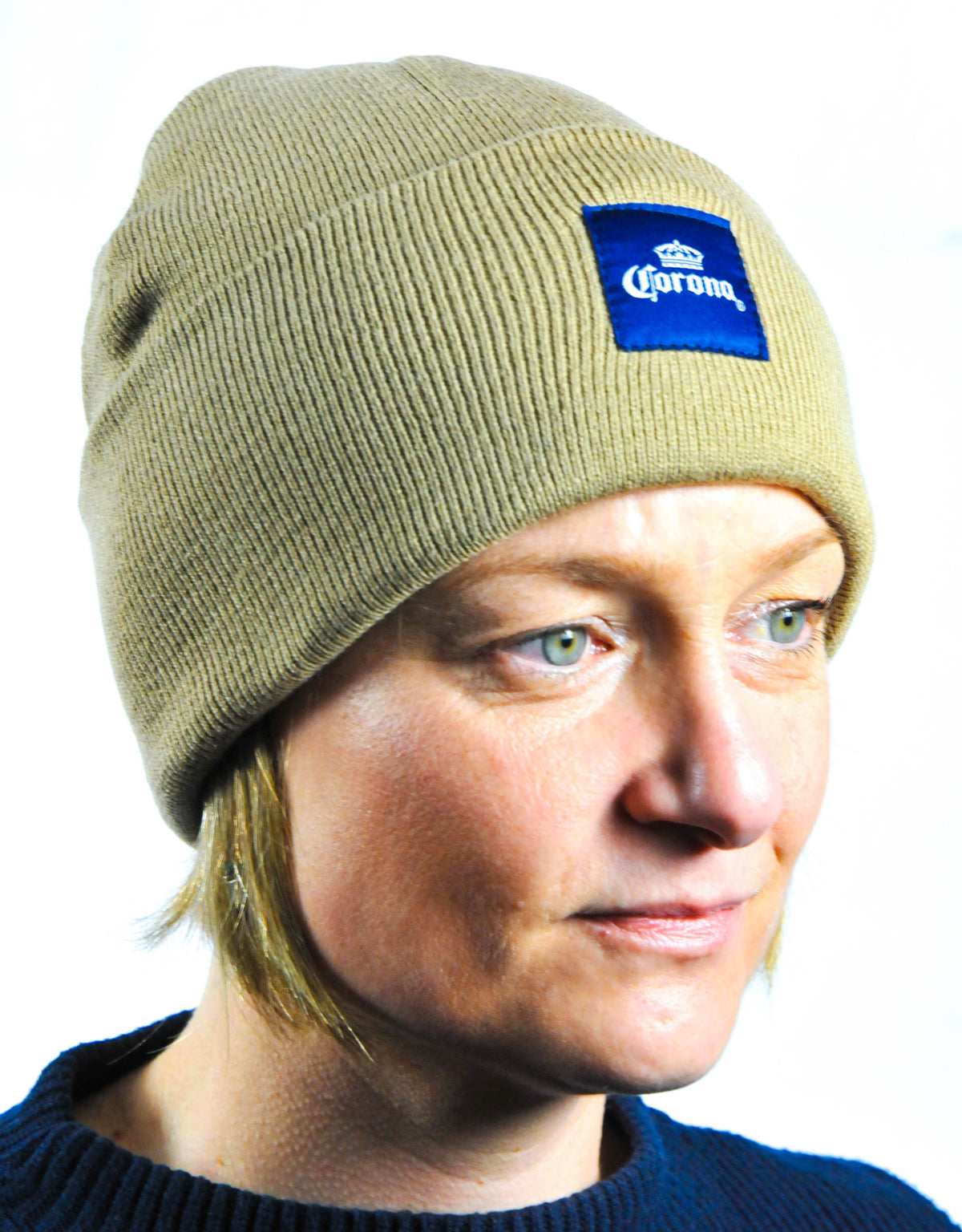Corona Extra, winter knit hat, wool hat, winter hat, finely knitted, beige