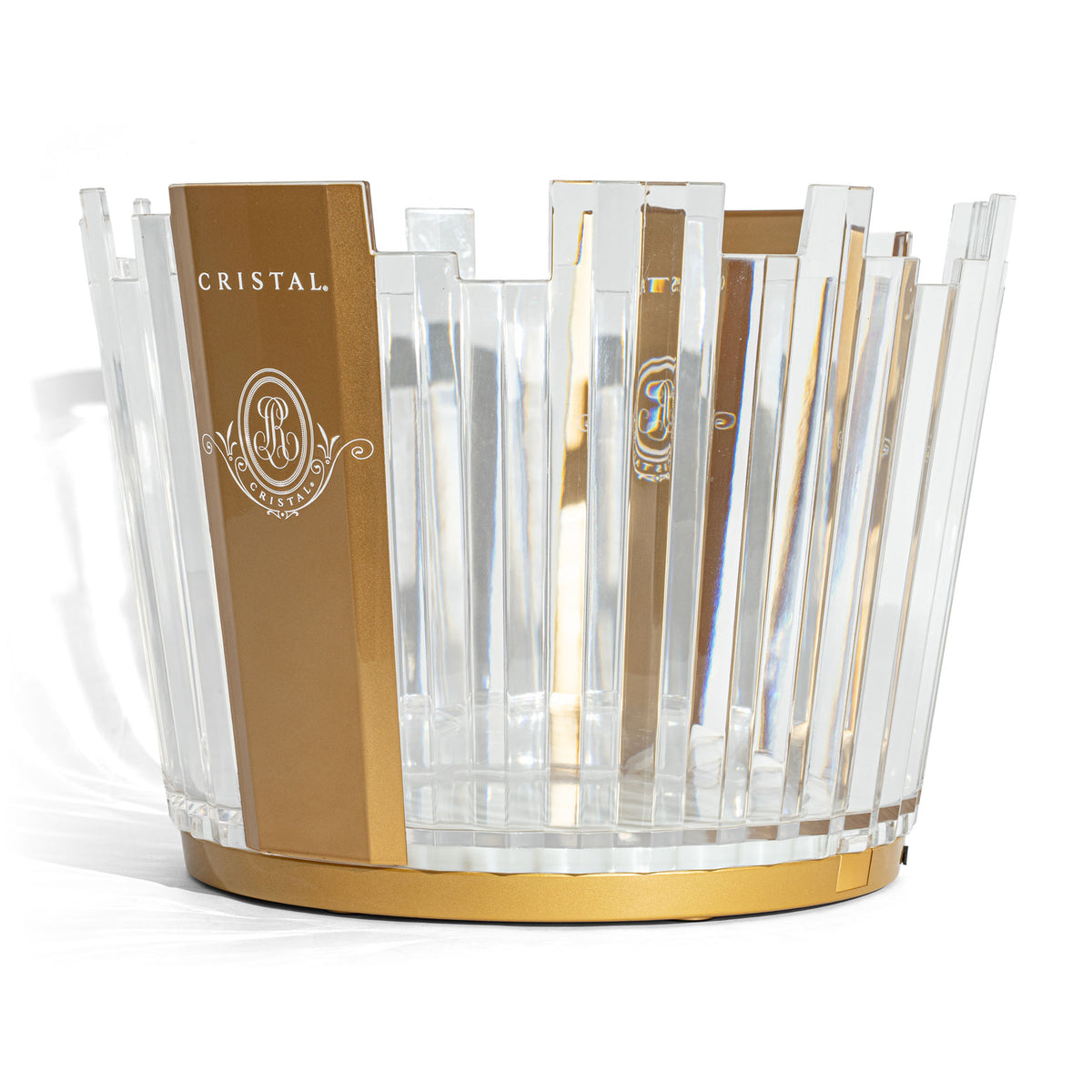 Cristal Champagne Bottle Cooler LED Luminous Ice Bowl Ice Cube Tray – View 2