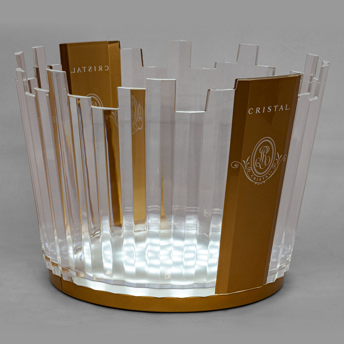 Cristal Champagne Bottle Cooler LED Luminous Ice Bowl Ice Cube Tray – View 6