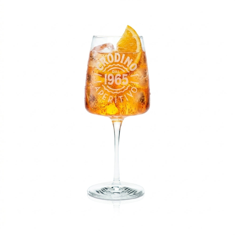 Crodino Aperitivo Glass 48cl Wine Glass 1965 Cocktail Glasses Long Drink Bitter Bar