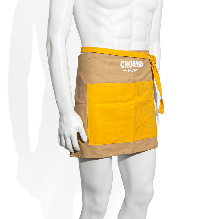 Crodino liqueur apron Waiter apron Bistro apron Service apron Beige/yellow short – View 2