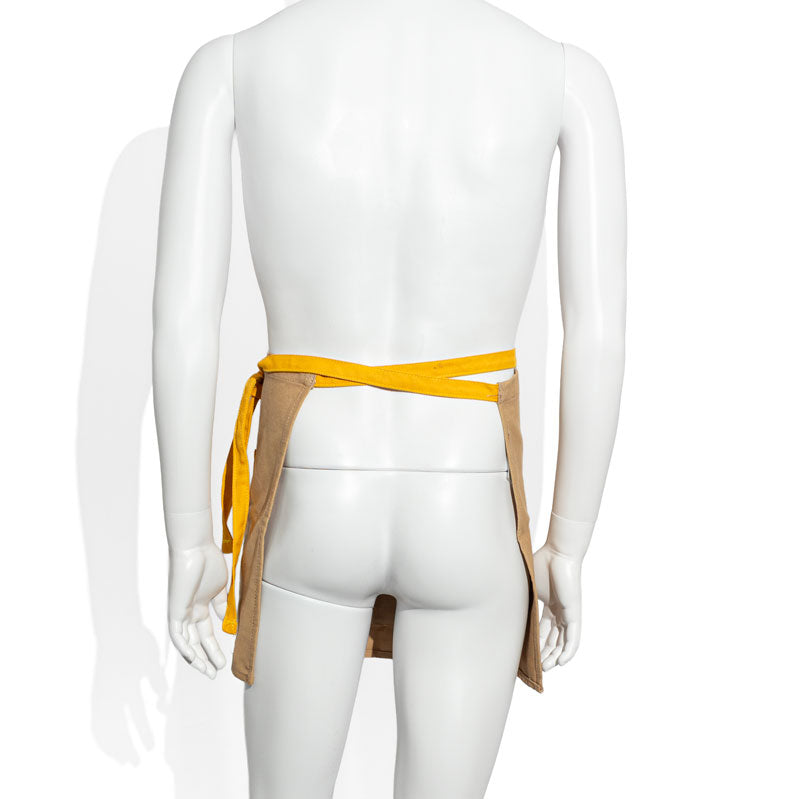 Crodino liqueur apron Waiter apron Bistro apron Service apron Beige/yellow short – View 3