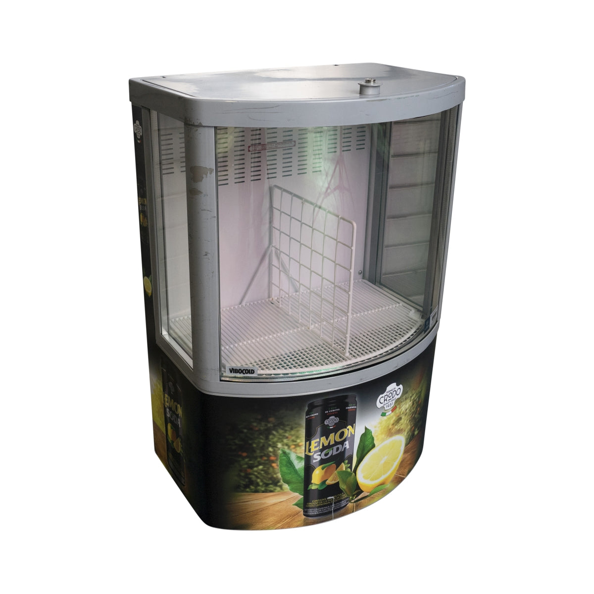 Crodo refrigerated display case Refrigerator Cooler Counter Lemon Soda Mojito Gastro Advertising
