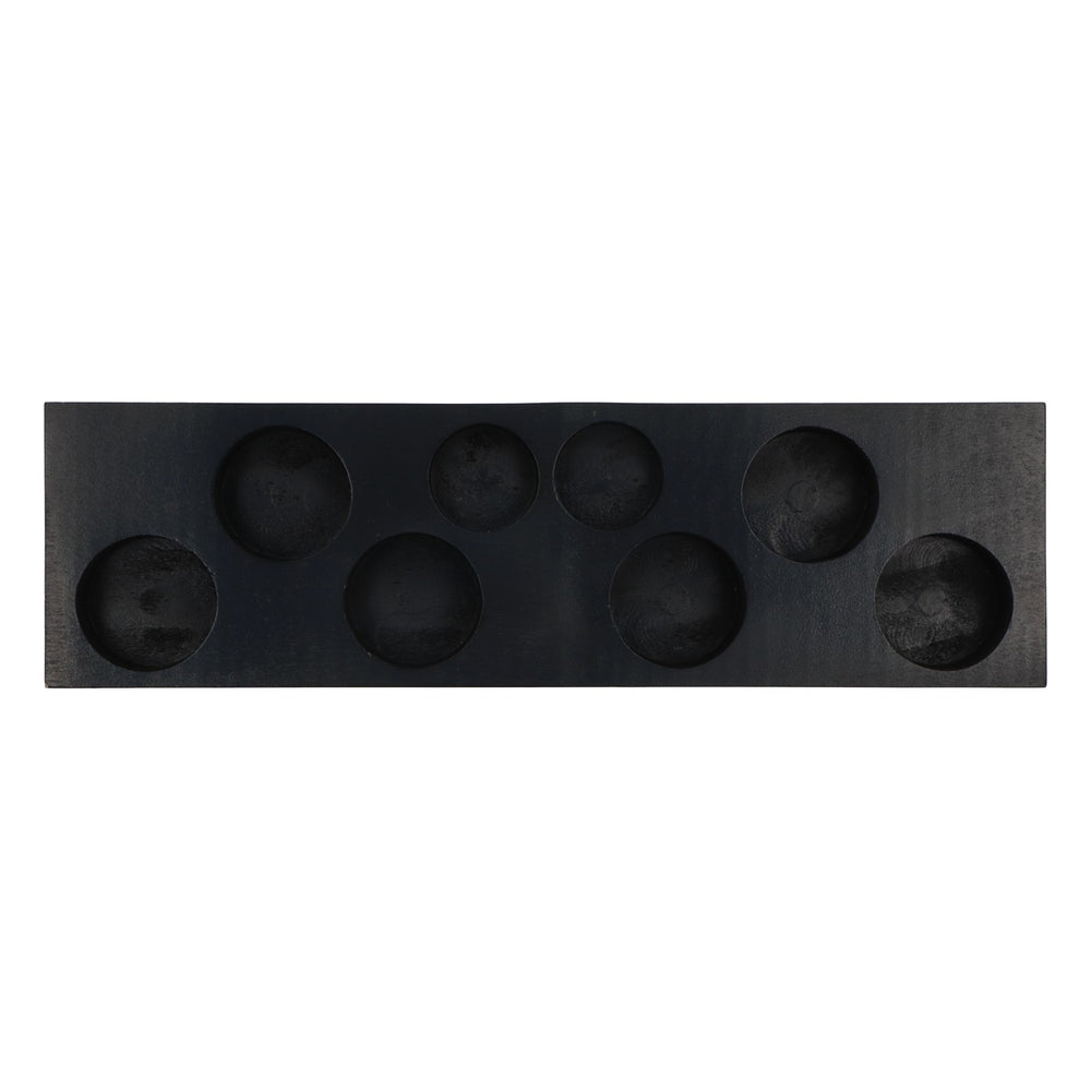 Cuervo Jose Tequila Barcaddy Shot Glass Holder, Wood, Black, for 8 Glasses