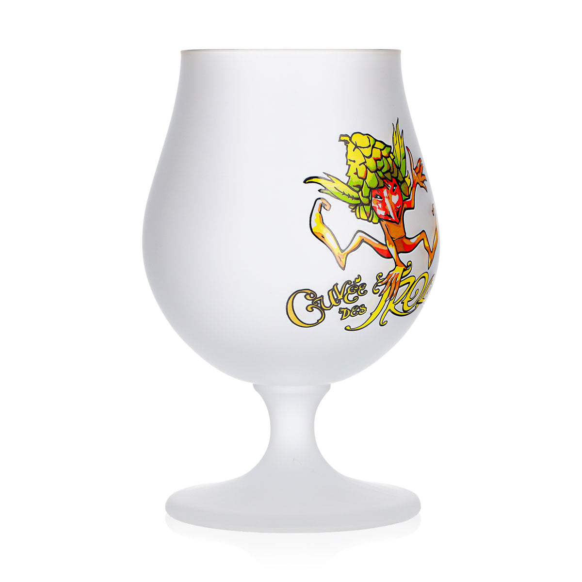 Cuvee des Trolls Beer Glass 0.25 L Tulip-Shaped with Frosted Troll Logo Beer Glass, Goblet – View 2