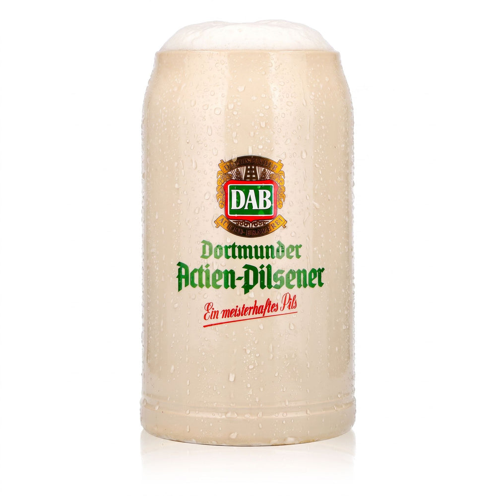 DAB - Dortmunder Aktien Brauerei Beer Glass, Beer Stein, Clay Mug, 1 L, Stoneware