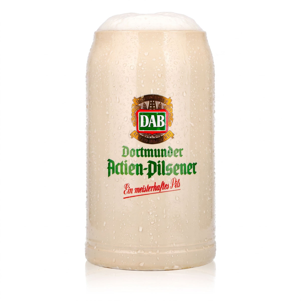 DAB - Dortmunder Aktien Brauerei Beer Glass, Beer Stein, Clay Mug, 1 L, Stoneware