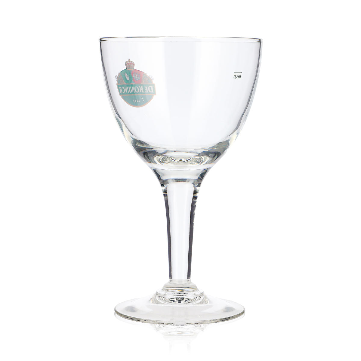 De Koninck Beer Glass, 0.25 L, Goblet, Green Logo, Bollecke – View 3