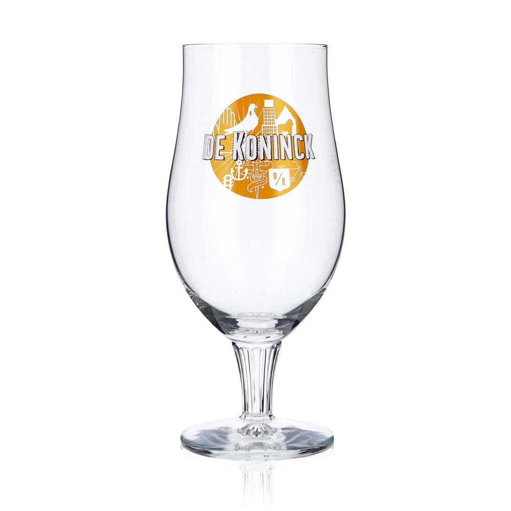 De Koninck Beer Glass Trophy Glasses 0.33l Trophy Craft Beer Yellow Logo