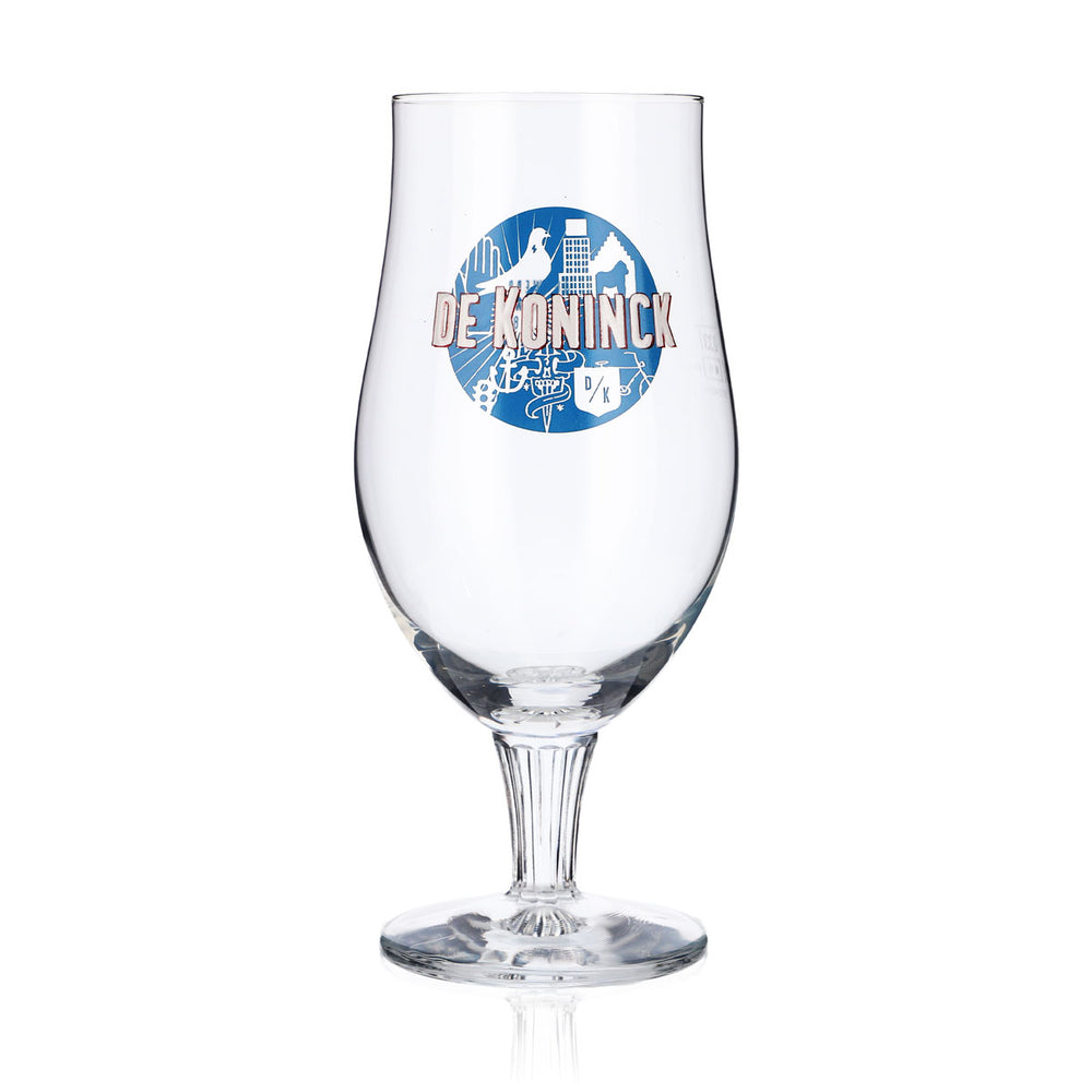 De Koninck Beer Glass Trophy Glasses 0.33l Trophy Craft Beer Blue Logo