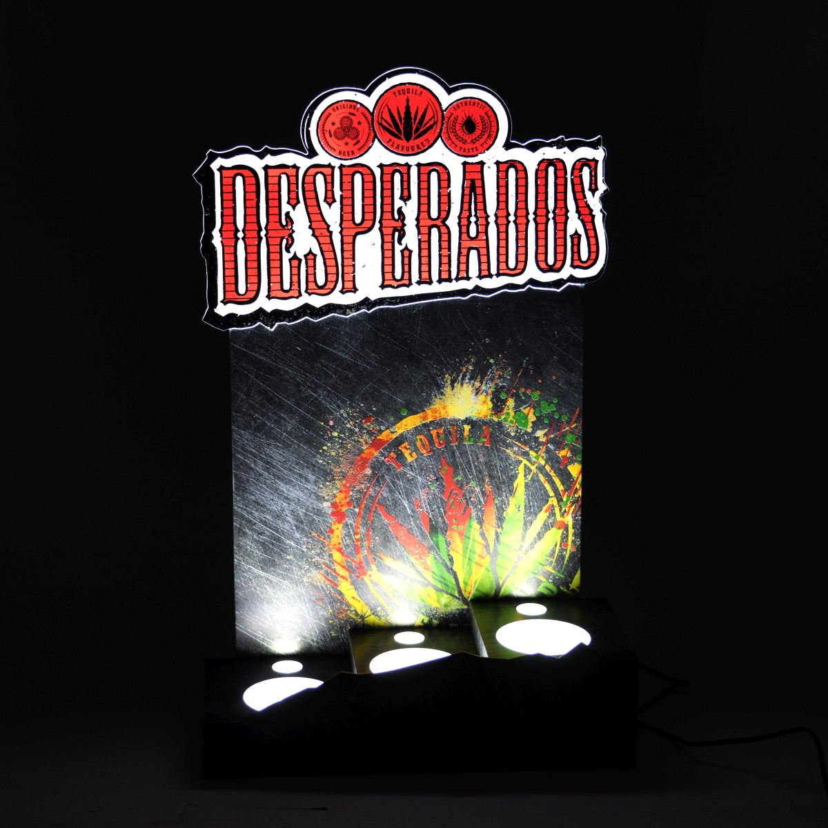 Desperados Beer Glorifier 50x30 LED for 3 Bottles Display Stand Bar Decoration Sign – View 4