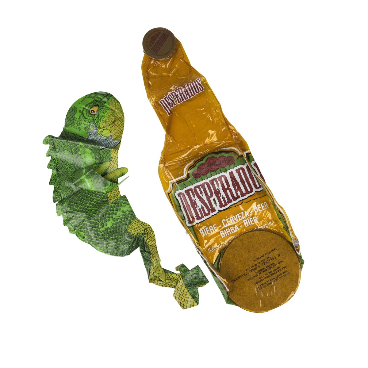 Desperados decorative merchandise set: inflatable bottle (60 cm) + inflatable iguana – View 2